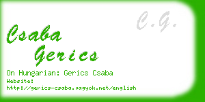 csaba gerics business card